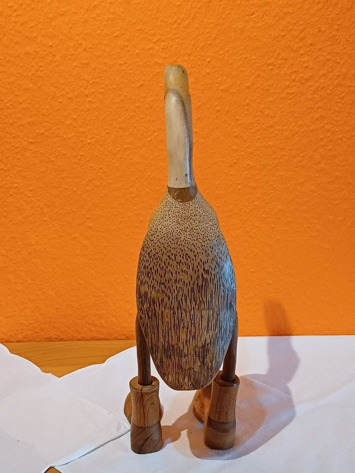 %% EINZELSTÜCK ....Ente mit Stiefel aus Mangoholz maritime Deko in Rheinbach