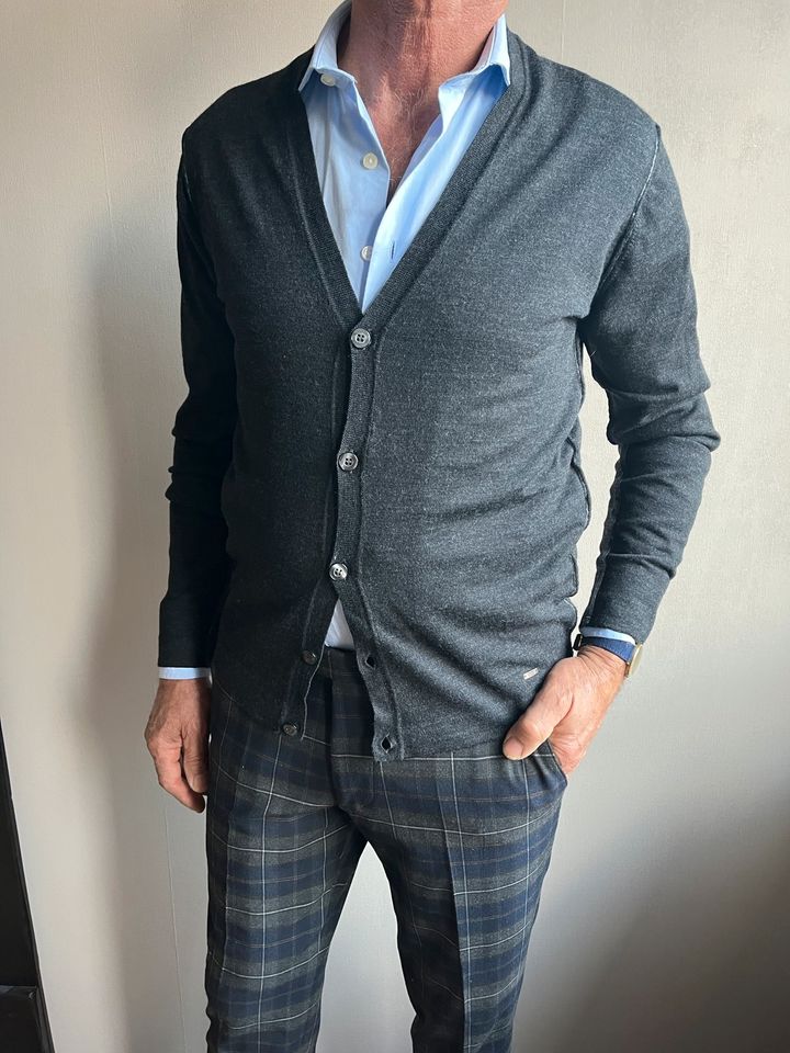 Cinque Strickjacke/Cardigan Anthrazit Dunkelgrau Slim Fit Gr. M in Düsseldorf