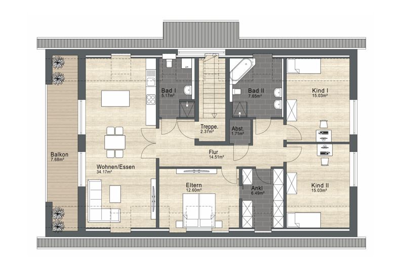 Eleganz und Effizienz: Dachgeschossperle in Seysdorf im Neubau in Au