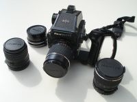 Verk.hochwertige Mamia 645 Fotokamera,mit Objektiven Hessen - Rauschenberg Vorschau