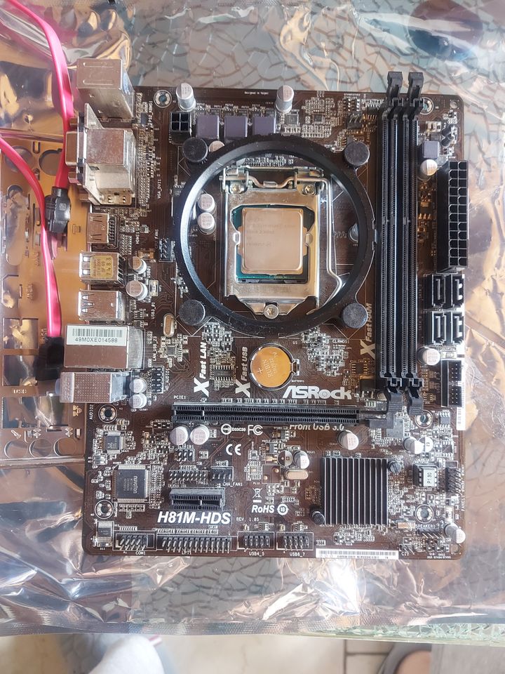 Asrock H81M-HDS-Motherboard mit G3260-Prozessor in Nürnberg (Mittelfr)