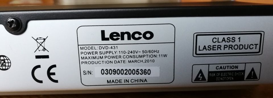 DVD-Player LENCO 431 mit FB in Rodgau