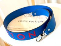 LOUIS VUITTON Schulterriemen Schultergurt Weekender Leder Blau Hessen - Gießen Vorschau