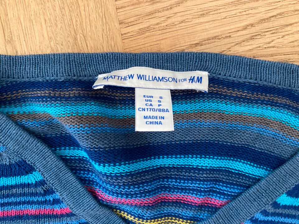 MATTHEW WILLIAMSON for H&M Pullover Blau Gestreift Gr. S (46) in Hannover