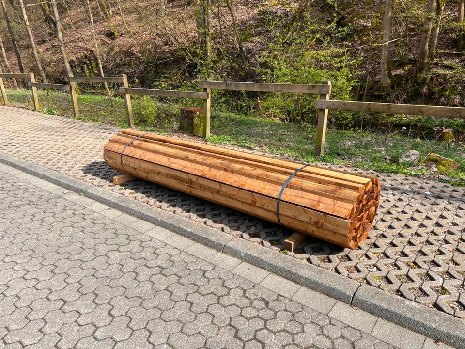 Zaunriegel Halbholz Halbrund Querriegel Holz - 8 x 200 cm - KDI in Lennestadt