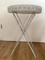 Beistelltisch, Tisch rund Metall in creme weiß Wandsbek - Hamburg Eilbek Vorschau