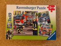 Puzzle Feuerwehr Polizei Rettungsdienst Ravensburger 3x49 Bayern - Oberthulba Vorschau