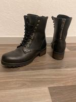 Manguun Schwarze Leder Stiefel Hessen - Braunfels Vorschau