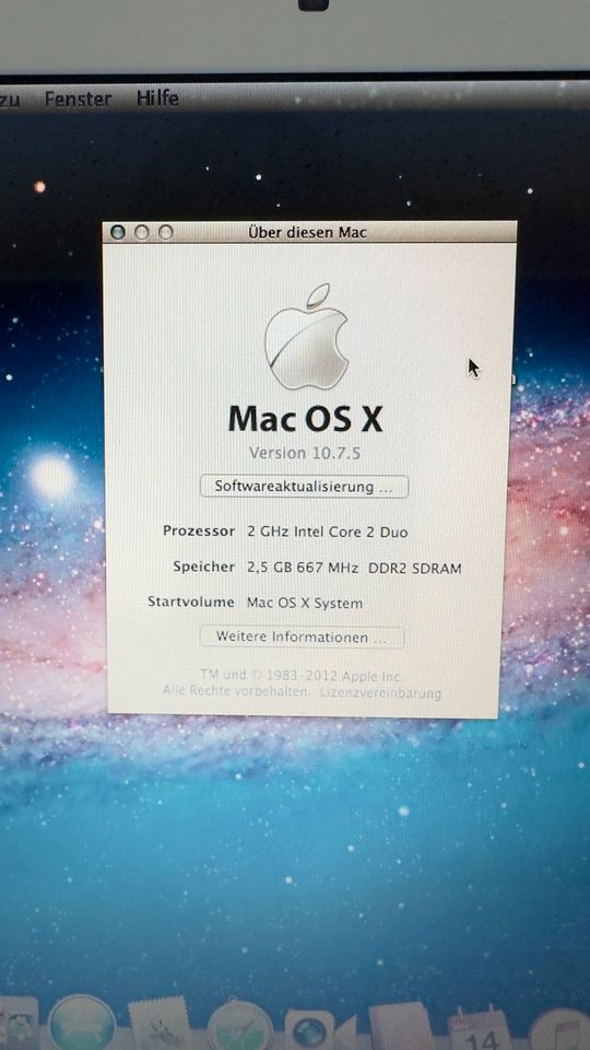 Apple Macbook A1181 White 2007 SSD Tasche Ladekabel Lion USB in Ibbenbüren
