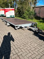 XXL Plattformanhänger zum Mieten 450 x 250 LxB Trailer Transporter Trailer Autotransportanhänger Umzugsanhänger Plananhänger Planenanhänger Niedersachsen - Hagen im Bremischen Vorschau