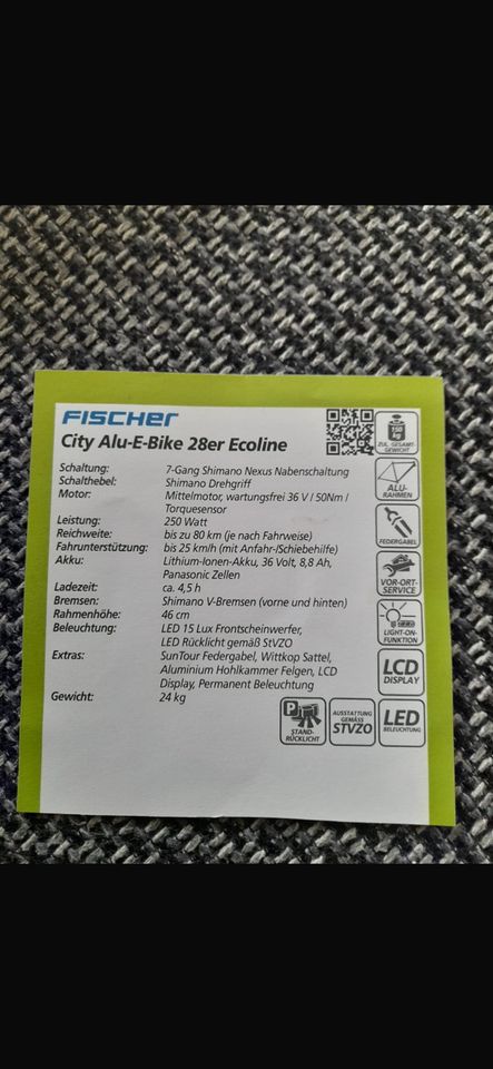 E-Bike Fahrrad Fischer 2 Stück in Kuhardt