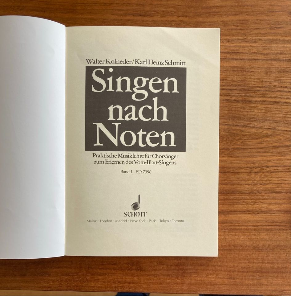 Singen nach Noten, Band 1, Schott Verlag in Freiburg im Breisgau