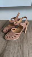 True Vintage Boho Hippie Leder Sandaletten Plateu Cognac Gr.39 Hessen - Freigericht Vorschau