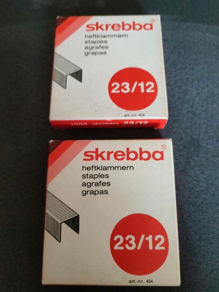 Heftklammern SKREBBA 23/12s, 2 Päckchen in Nürnberg (Mittelfr)