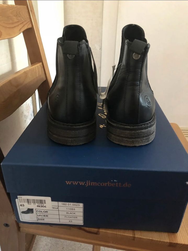 Tolle Herren Leder Boots Schuhe JIM CORBETT Gr 43 Neu OVP in Ansbach