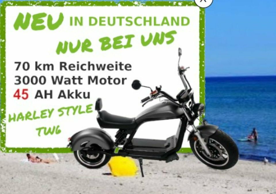 E-Chopper NEU Haarley-Style-E-Scooter CityTwister in Mülheim (Ruhr)