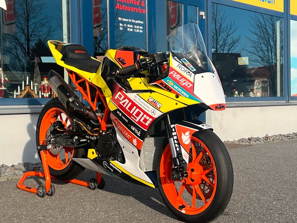 Supersport-300 WM-Bike,KTM RC390R,Akrapovic,Mectronik,WP-Kit,Brembo,Top-Zustand,SSP300,Rennmotorrad,Rennmaschine in Bischofswerda