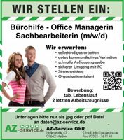 Bürohilfe Zusteller Lagerhilfe Telefonhilfe (mwd) gesucht Sachsen - Meißen Vorschau