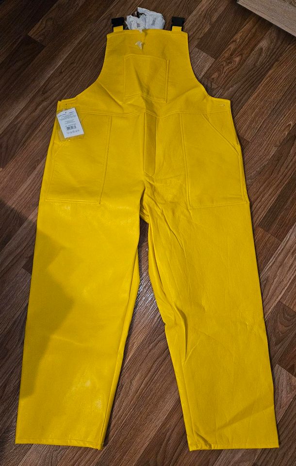 Regenschutz Winterlatzhose PU Latzhose Herren gelb Gr. XL 58/60 in Borna