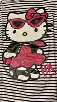 Langarm Shirt Hello Kitty schwarz weiß geringelt Gr. 170 Glitzer Bayern - Fürstenfeldbruck Vorschau