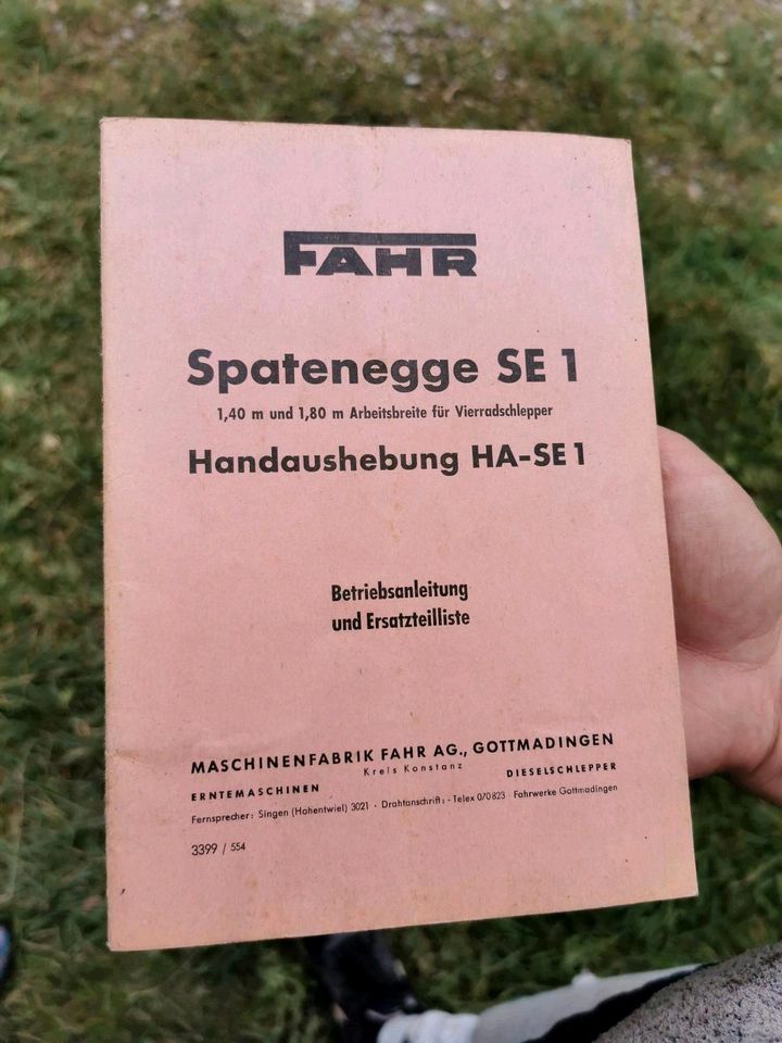 Spatenegge se1 mit Handbuch Fahr Spatenwelle für Traktor in Horgenzell