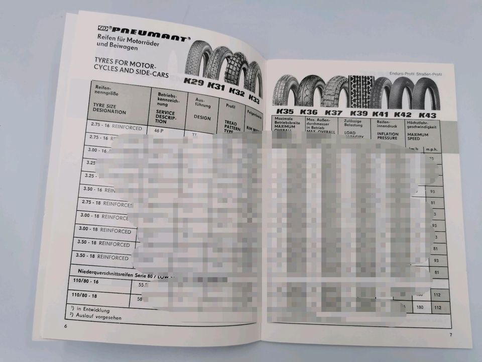 Pneumant Reifenratgeber 1989 VEB Reifenkombinat Fürstenwalde in Gera