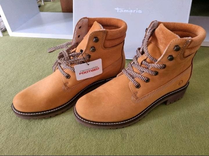 Tamaris Boots Senfgelb Mango Winter Größe 41 Schuhe Stiefel in Wachtendonk