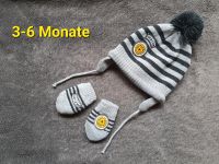 Flauschiges Baby Jungs Set Mütze und Handschuhe grau 3-6 Monate Bayern - Michelau i. OFr. Vorschau