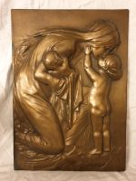 F. Binz, Bronze Bild ,reliefierte Bildplatte. Antik Nordrhein-Westfalen - Marsberg Vorschau