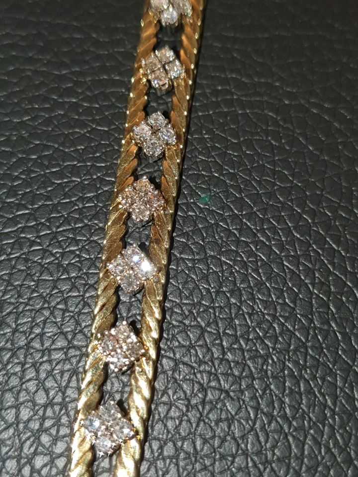 Brillantarmband, 585 Gold, 19cm, 36 Brillanten zus. ca. 0,7ct in Gelsenkirchen