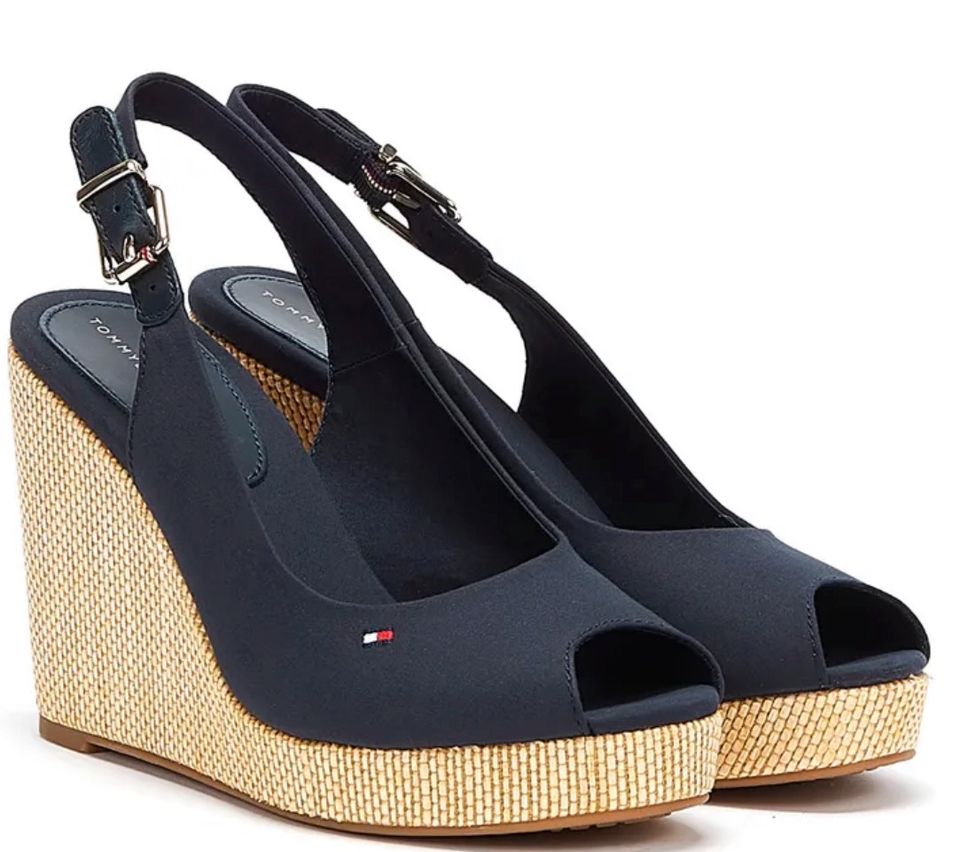 Tommy Hilfiger Wedge SANDALE MIT KEILABSATZ gr 40 Marine Neu in Karlsruhe