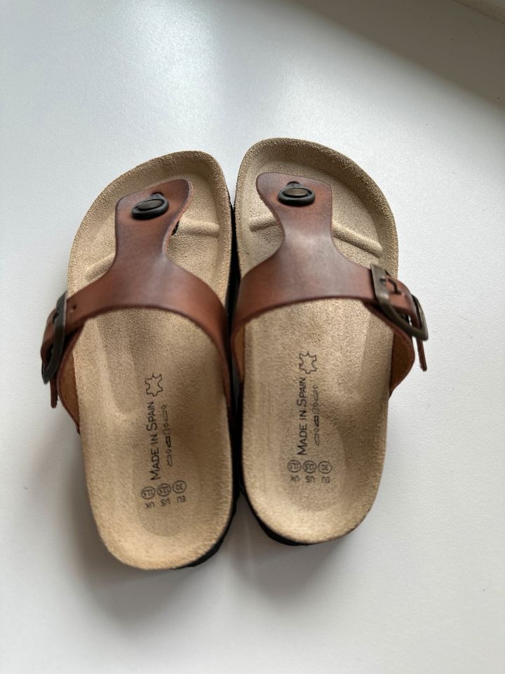 Linea zehentrenner Sandalen im birkenstock Style Größe 30 Leder in Damme