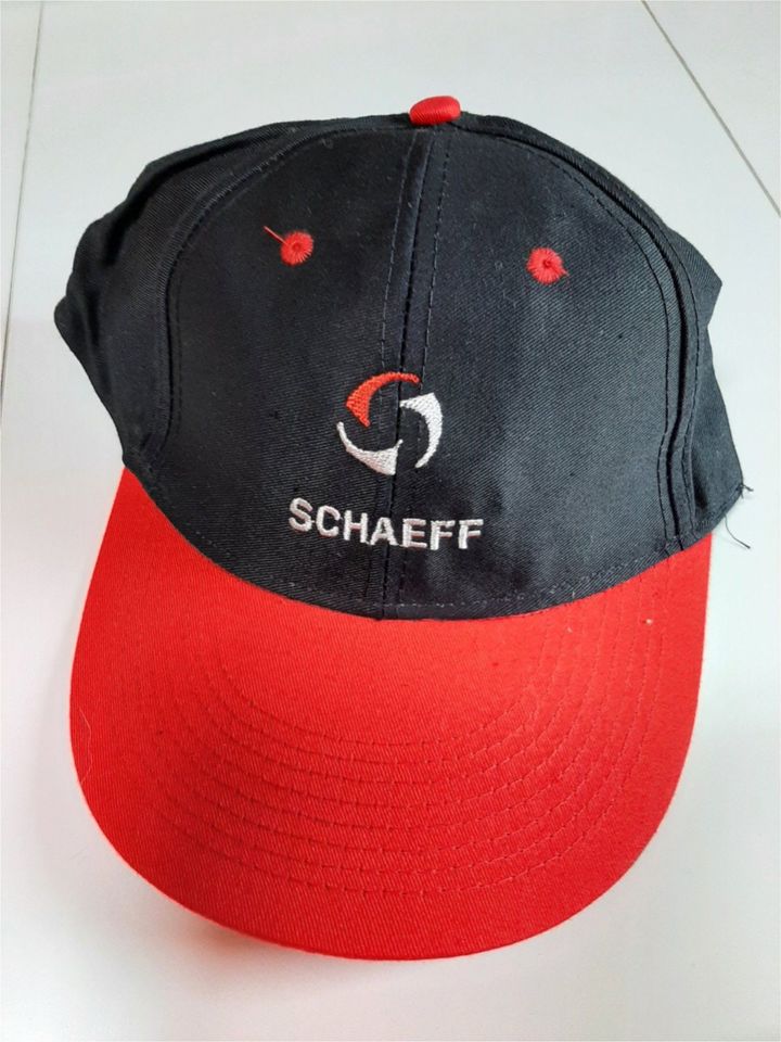 SCHAEFF Langenburg Fan Cap Rarität neu ungetragen schwarz rot in Langenburg