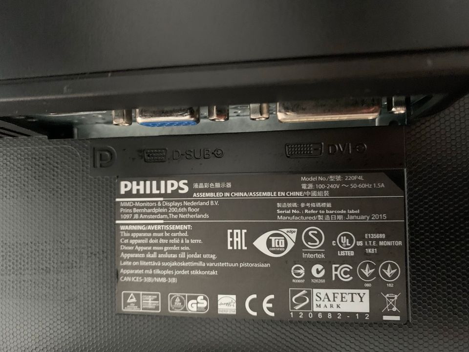 Philips Brilliance 220P4L 22“ LED Monitor in Ankum