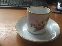 Mocca Espresso Sammeltasse  Volkstedt weiß/gold bunt  vintage Nordrhein-Westfalen - Harsewinkel Vorschau