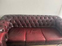 Drei Chesterfield Sofas aus echtem Leder Dunkelrot Wandsbek - Steilshoop Vorschau