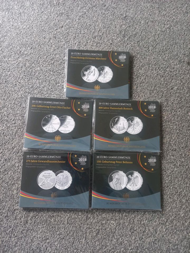 20 € Sammler Münzen in Kiebitzreihe
