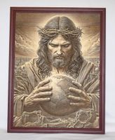 Wandbild Ikone Jesus Christus Brandmalerei 40x30cm Bild Niedersachsen - Bad Pyrmont Vorschau