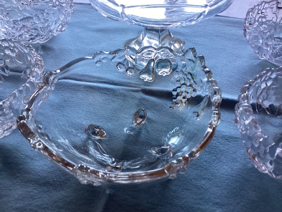 Glas...Dessertschalen , Likörflaschen, Platte in Tettnang