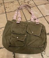 Schöne, lässige Handtasche Khaki/rosa.  * guter Zustand * Baden-Württemberg - Steinheim an der Murr Vorschau