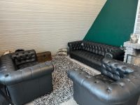 Chesterfield LEDERSOFA SOFA COUCH 3 2 1 schwarz Schleswig-Holstein - Glinde Vorschau