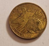 2 Euro cent Fehlprägung Messing Bayern - Ichenhausen Vorschau