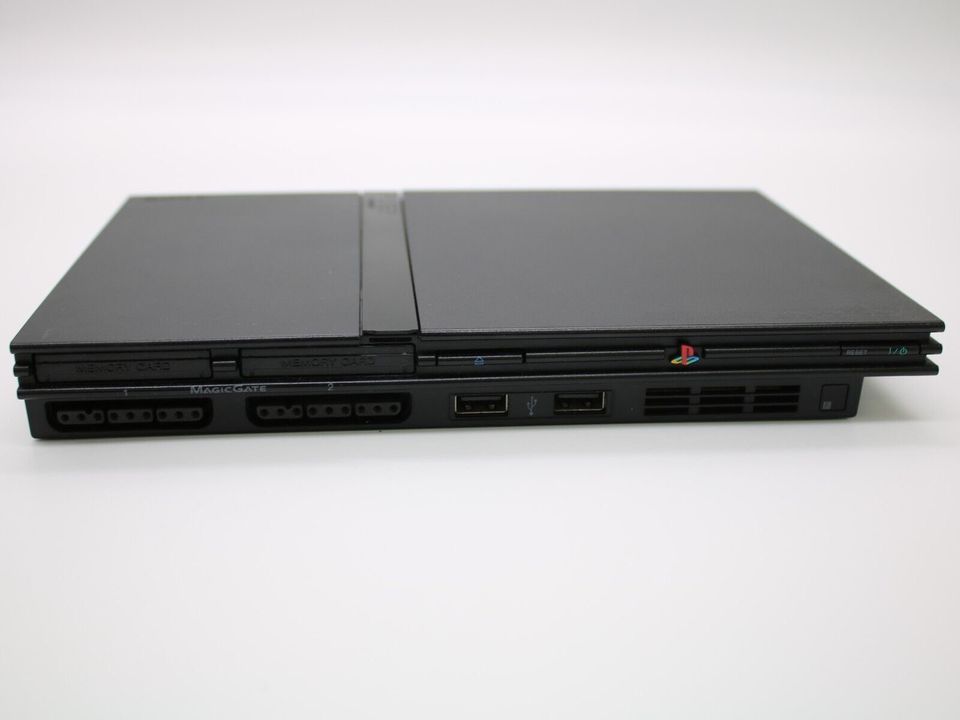 PS2 slim schwarz Playstation 2 Sony vom Händler Gewährleistung in Gebhardshain