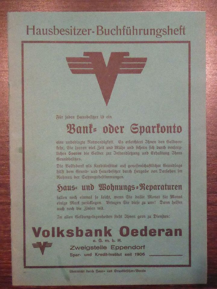 Eppendorf Oederan 1942 Volksbank in Mittweida