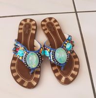 Sommer Flip Flops Zehentrenner türkis  Steine/ Perlen Gr.37, Neuw Saarbrücken-Dudweiler - Dudweiler Vorschau