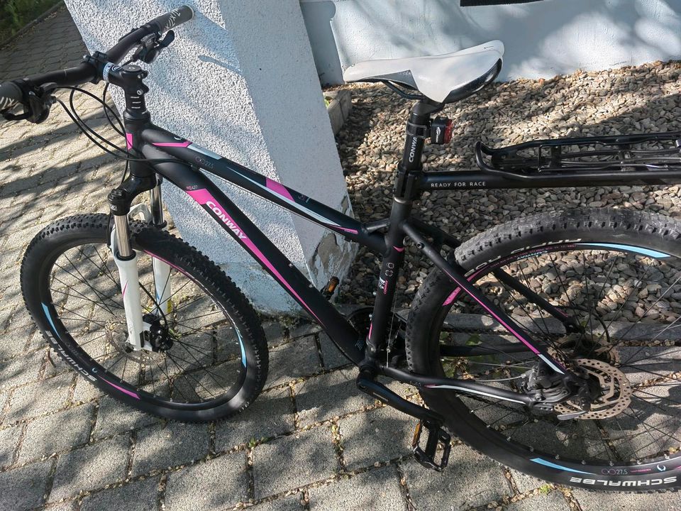 Mountainbike Damenrad Fahrrad Conway MQ 427 -schwarz pink- in Rudolstadt