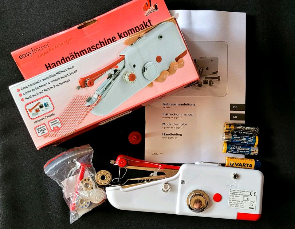 Rheinland-Pfalz Bingen 02927 | kompakt, Hand-Nähmaschine Handarbeiten Kleinanzeigen Batterie Basteln, Kunsthandwerk ist - betrieben, in eBay und Kleinanzeigen | unbe EASYmaxx jetzt