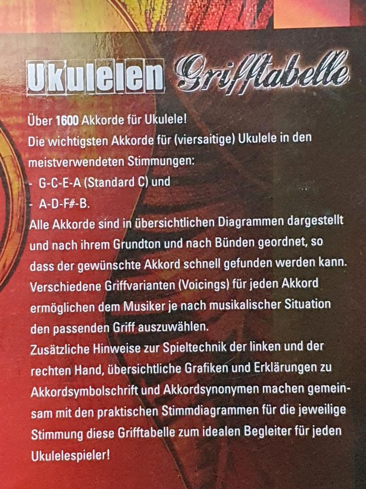 Ukulelen Grifftabelle (über 1.600 Akkorde) in Winterberg