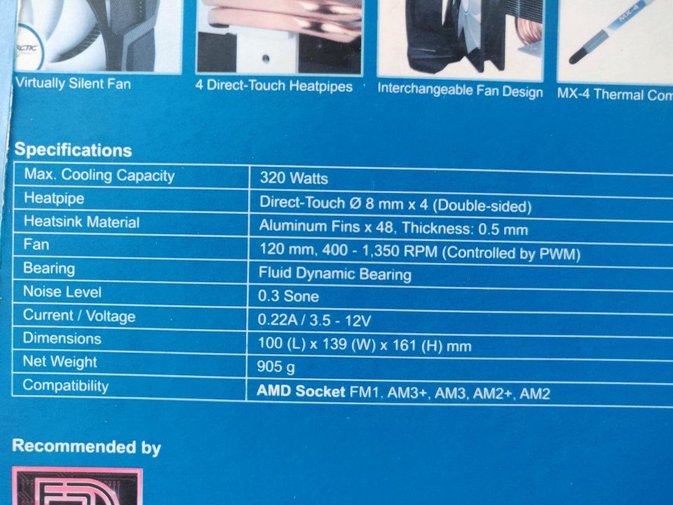 CPU-Kühler Arctic AMD AM1, AM3+, AM3, AM2+,AM2 in Detmold