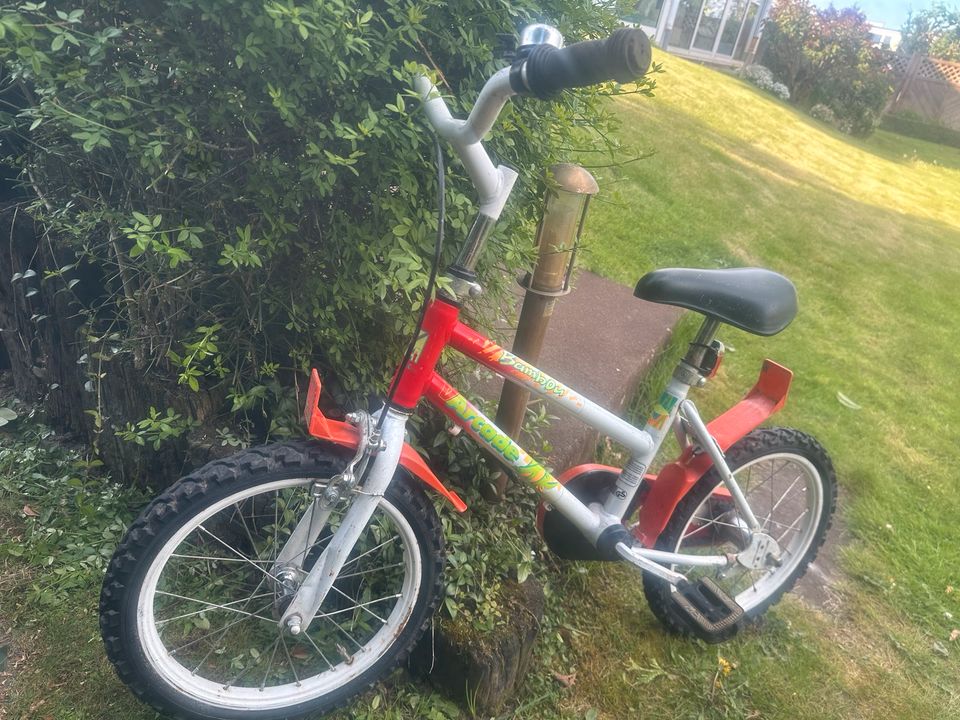 Kinderfahrrad mit stützräder  14zoll in Nauheim